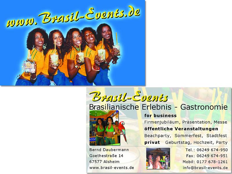 Bon-Flyer, Brasil-Events - die brasilianische Erlebnis-Gastronomie